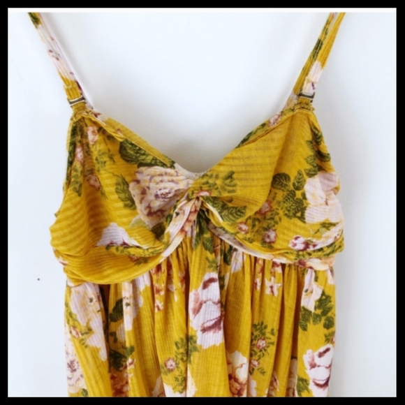 NWT Free People Mirage Tunic Tank Babydoll Yellow Fairy Whimsical Size Small● - Picture 4 of 10